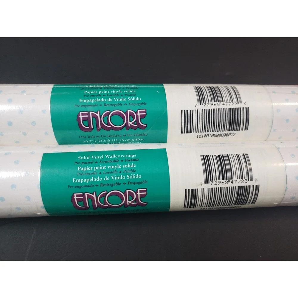 (JL) VTG Encore Wallcovering Solid Vinyl Wallpaper R47723 Run: 07.1 Lot of 2